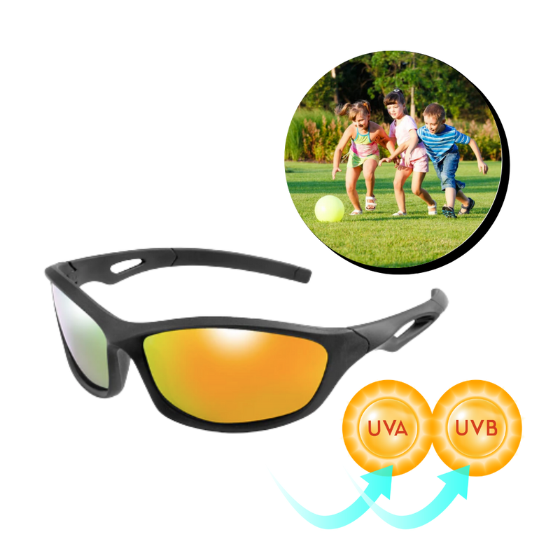Polarisierte Sport-Sonnenbrille für Kinder mit Riemen