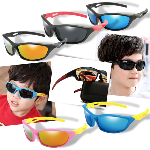 Polarisierte Sport-Sonnenbrille für Kinder mit Riemen