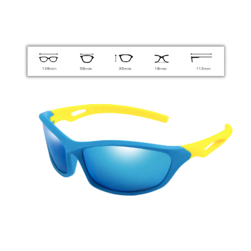 Polarisierte Sport-Sonnenbrille für Kinder mit Riemen