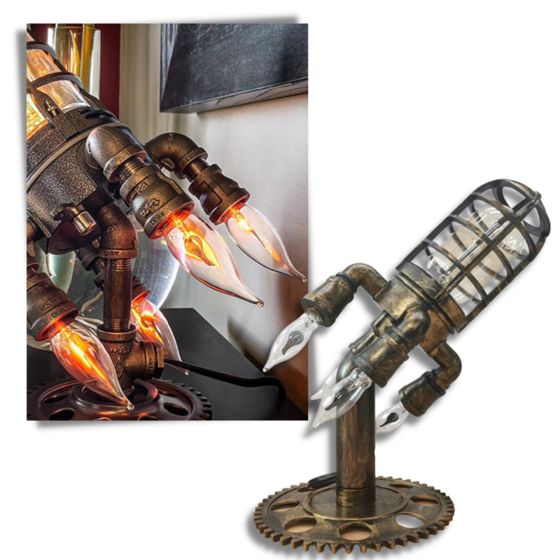 Raketenförmige LED-Lampe