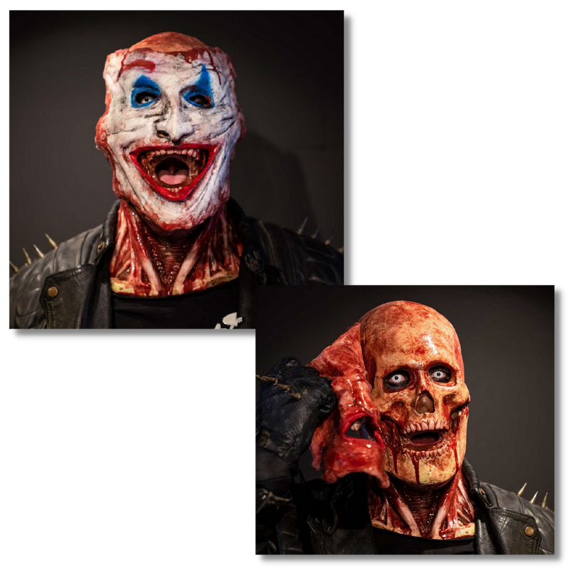 Realistische Halloween Horror Doppelmaske
