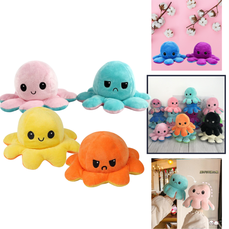 Umkehrbarer Mini-Oktopus Plüschtier