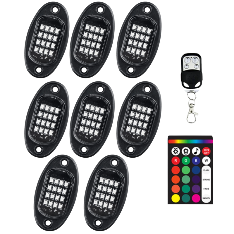 Packung mit 8 RGB-Leuchten für Fahrzeuge