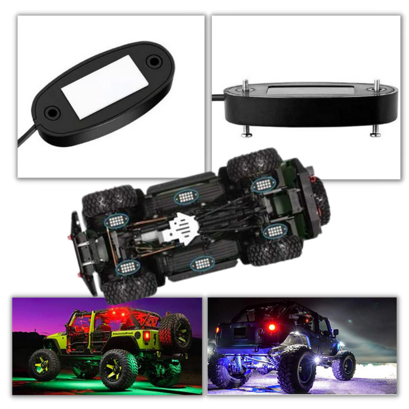 Packung mit 8 RGB-Leuchten für Fahrzeuge