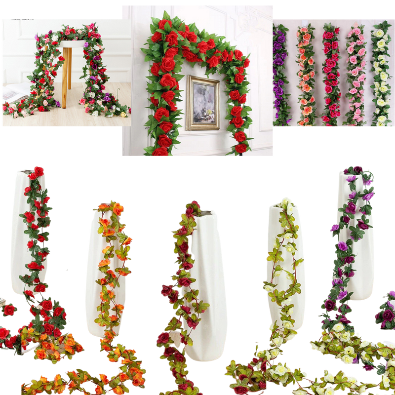 Künstliche Rosen-Girlande