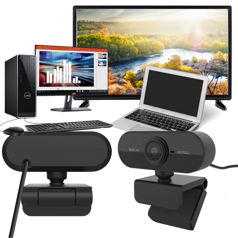 Drehbare 1080p HD USB-Webcam mit Mikrofon