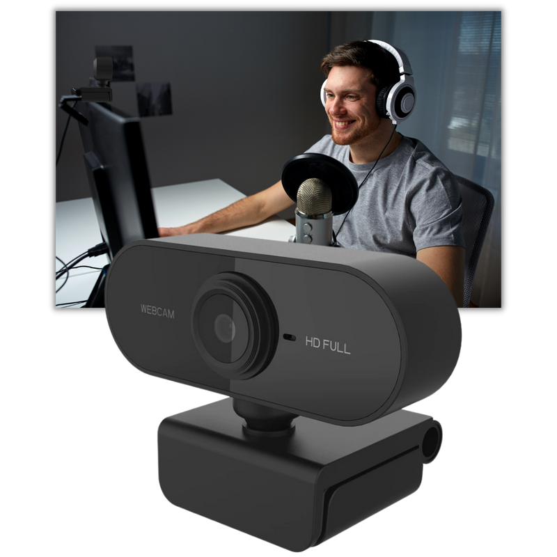 Drehbare 1080p HD USB-Webcam mit Mikrofon