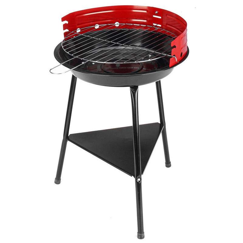 TRAGBARER RUNDER BBQ-HOLZKOHLEGRILL