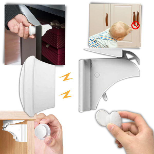 Packung mit 4 magnetischen Kindersicherheits-Schrankschlössern