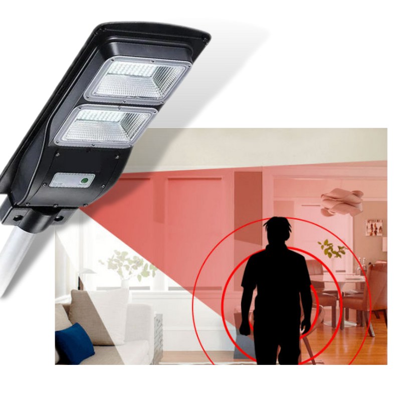 Solarbetriebene Outdoor-LED mit Bewegungsmelder