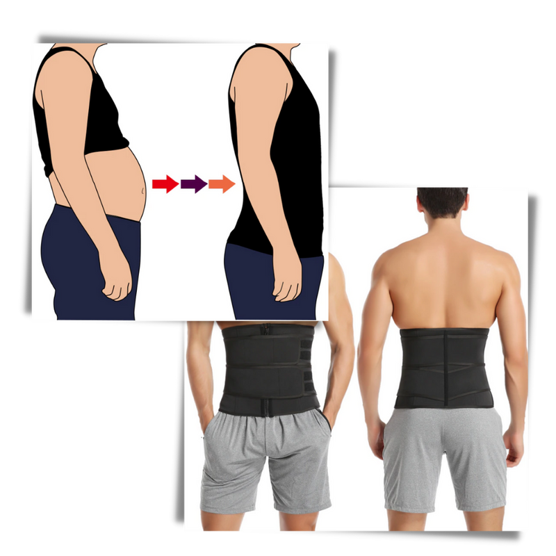 Saunatrainer mit doppeltem Gurtband für die Taille