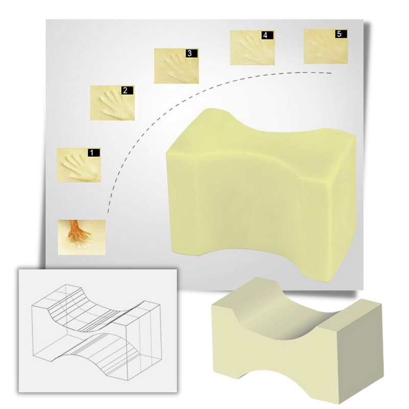 Seitenschläfer-Knie- und Bein-Kopfkissen aus Memory Foam