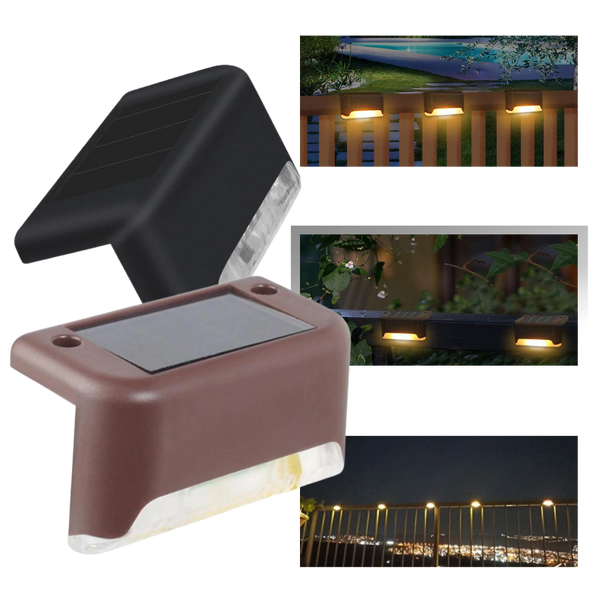 LED-Solarleuchten für Treppenstufen (4 Stück)