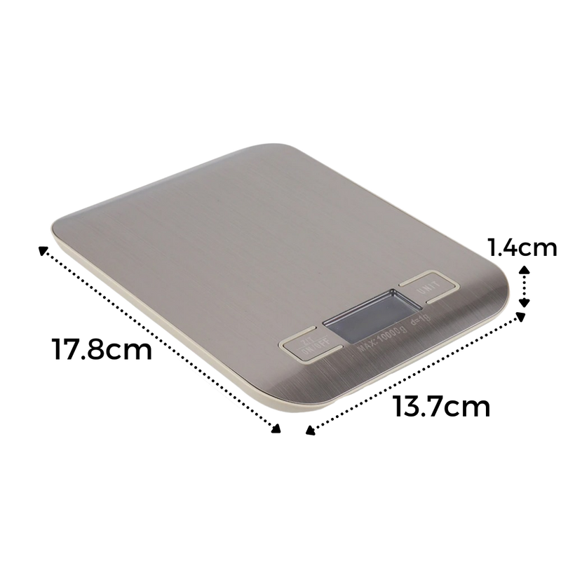 Digitale LCD-Küchenwaage aus Edelstahl