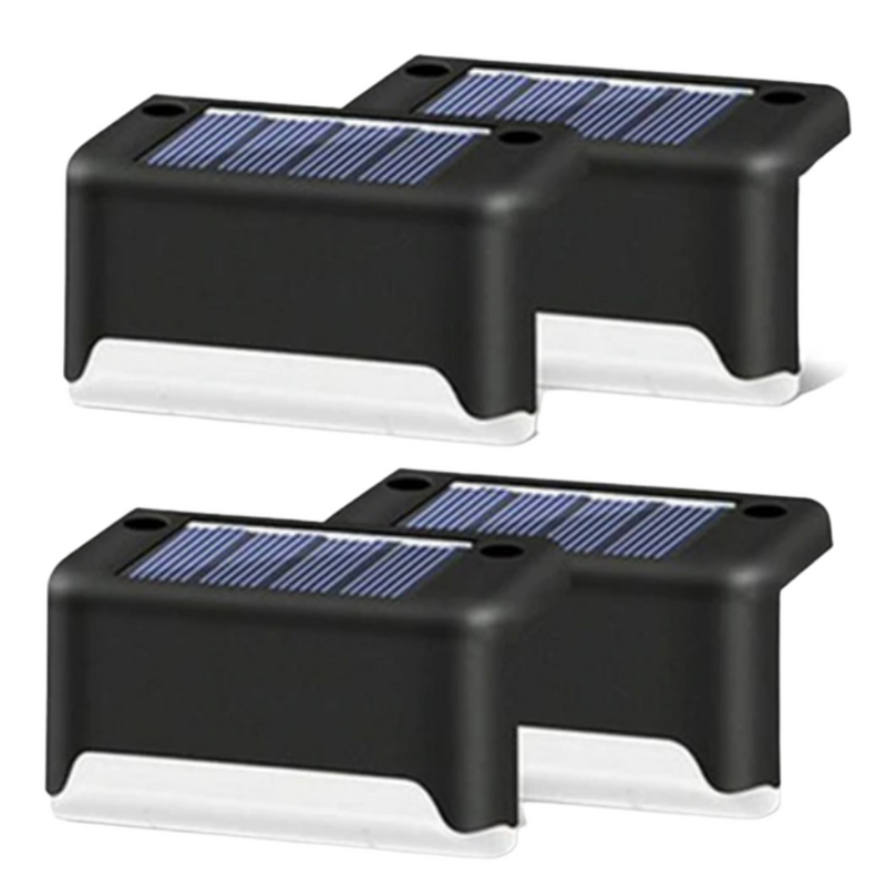 LED-Solarleuchten für Treppenstufen (4 Stück)
