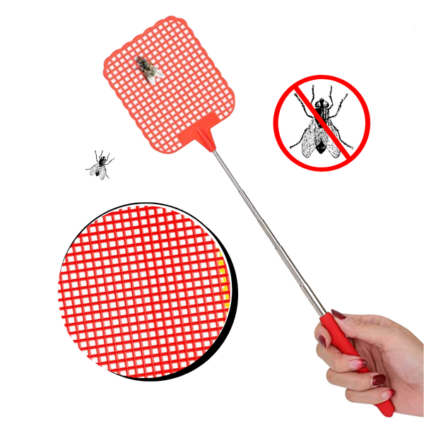 Teleskop-Edelstahl-Handfliegenklatsche