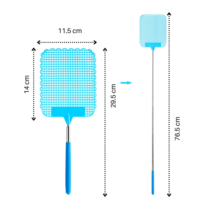 Teleskop-Edelstahl-Handfliegenklatsche