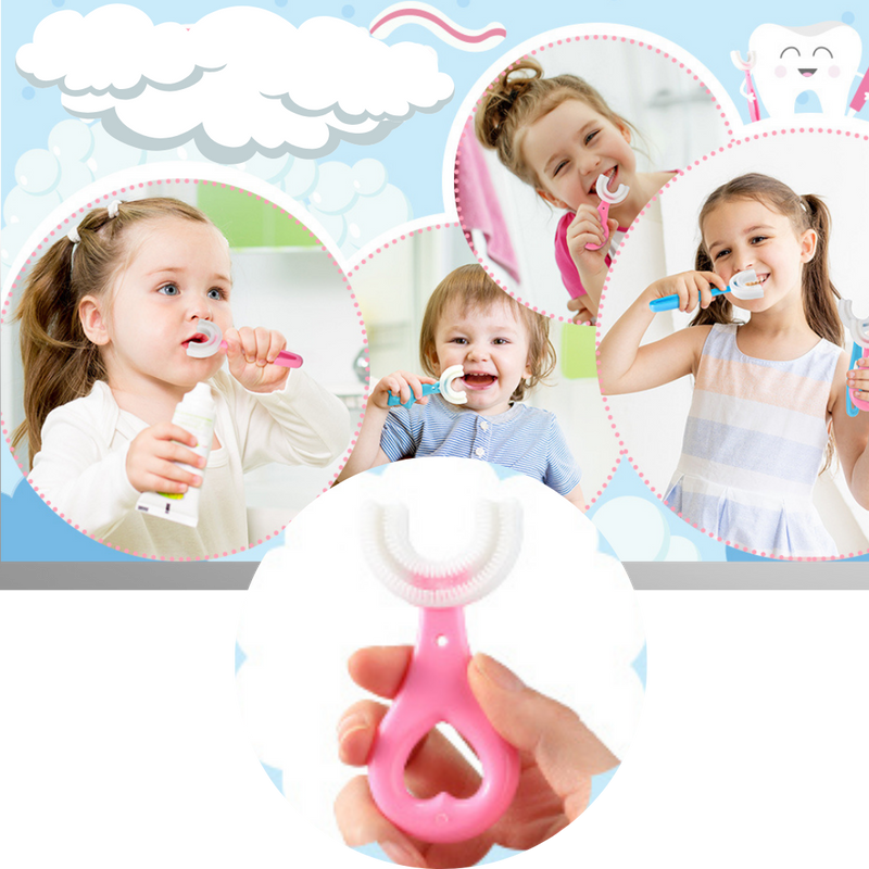 U-förmige Zahnbürste für Kinder (2er-Pack)