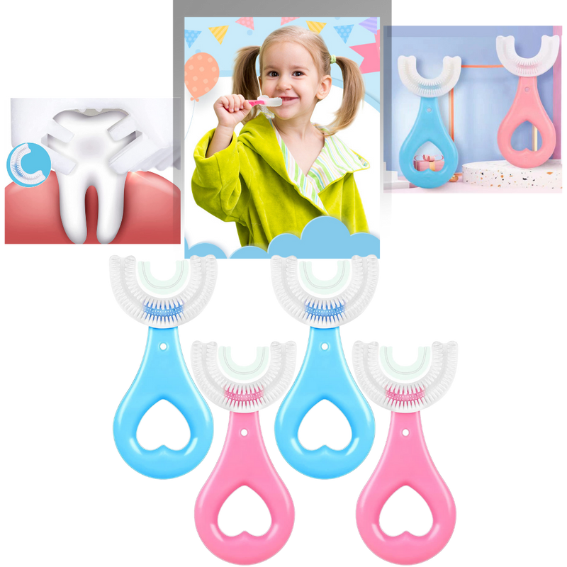 U-förmige Zahnbürste für Kinder (2er-Pack)