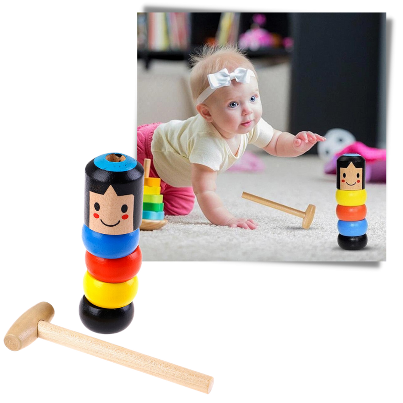 Magisches unzerbrechliches Holzmann-Spielzeug