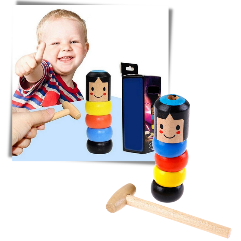 Magisches unzerbrechliches Holzmann-Spielzeug