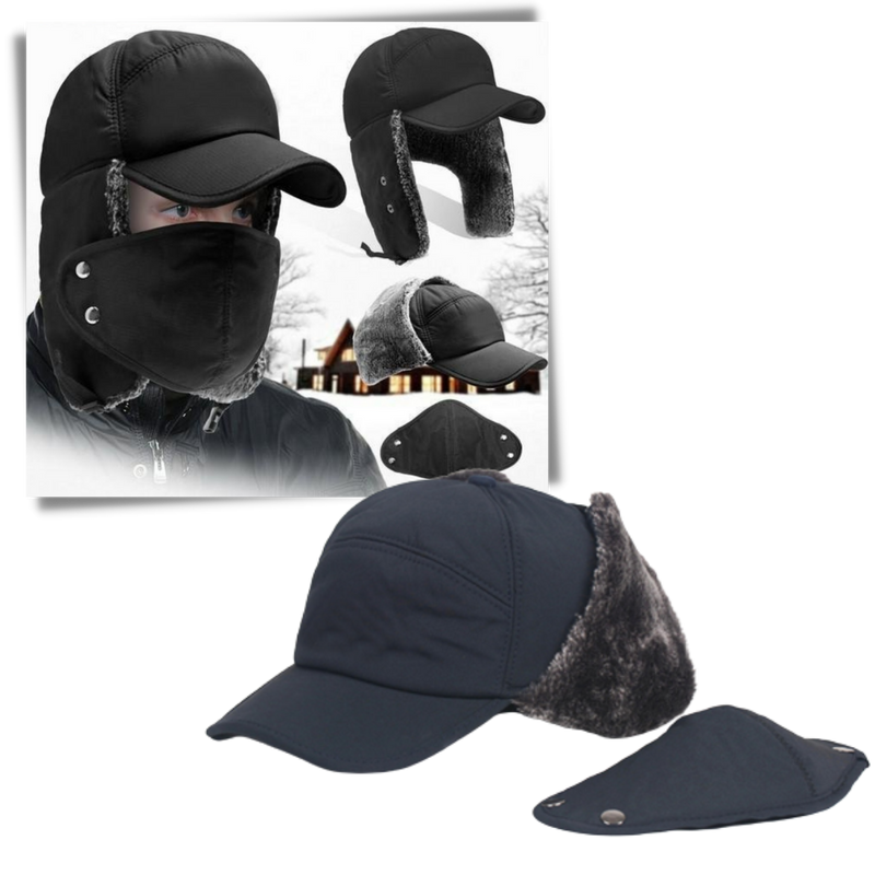 Winddichte Unisex-Mütze zum Schutz von Ohren und Gesicht
