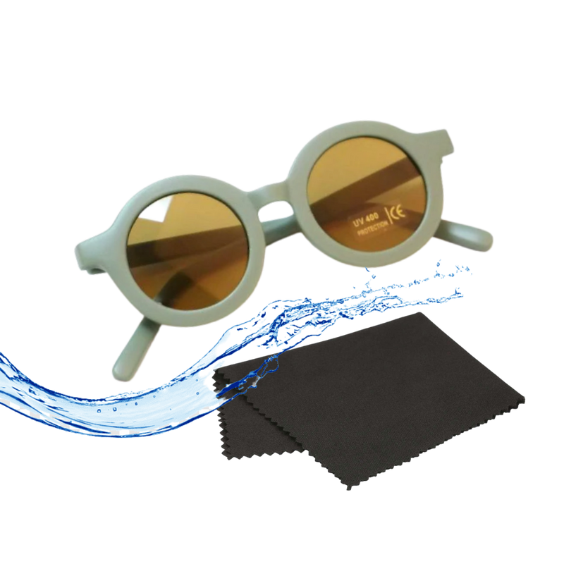 Vintage Runde Kindersonnenbrille für 1 bis 5 Jahre
