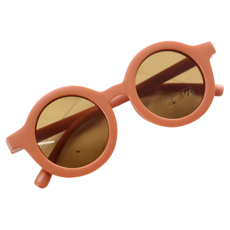 Vintage Runde Kindersonnenbrille für 1 bis 5 Jahre