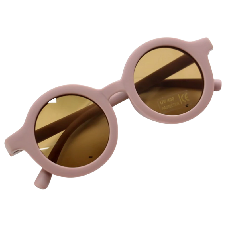 Vintage Runde Kindersonnenbrille für 1 bis 5 Jahre