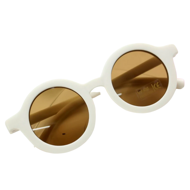 Vintage Runde Kindersonnenbrille für 1 bis 5 Jahre
