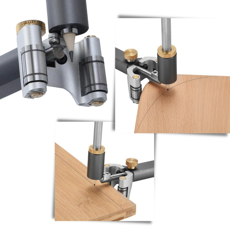 Doppelfunktionelles Anreißwerkzeug für die Holzbearbeitung